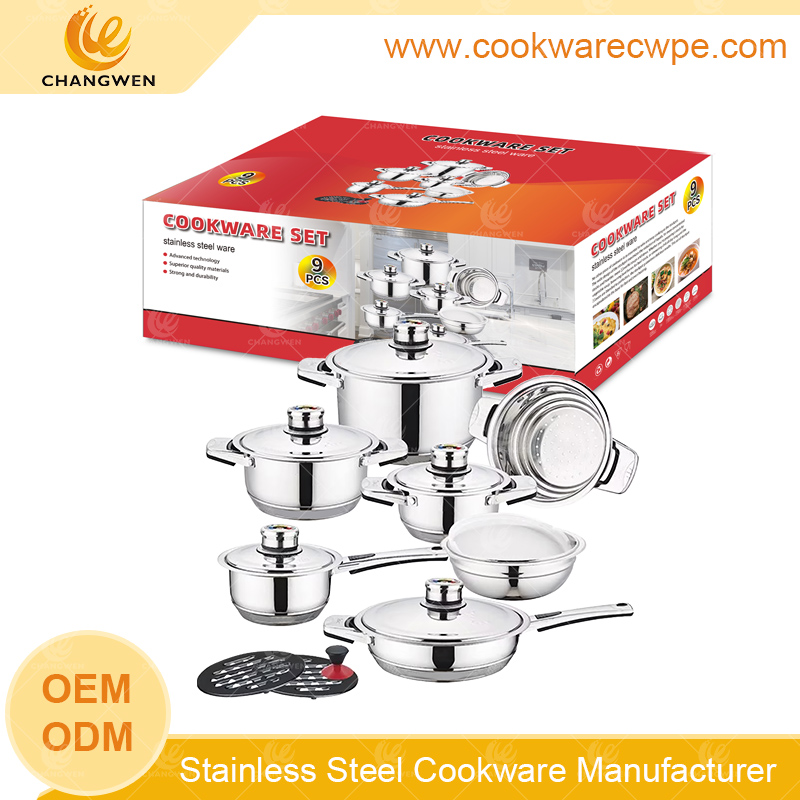 non-stick frying pan stainless steel cook pan cookware set cook pan China cookware and kitchenware suppliers CW51007-16N01