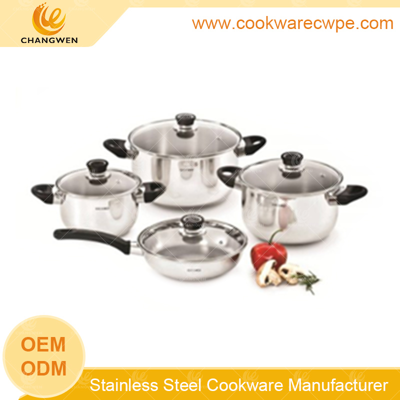 best mid priced cookware stainless steel cookware pot set pots and pans frying pan saucepan casserole stainless steel cookware manufacturers CW51010-08N01